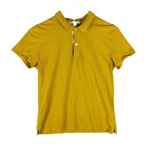 Burberry Children Polo Shirt Iconic Nova Check Collar Top Yellow US 12
